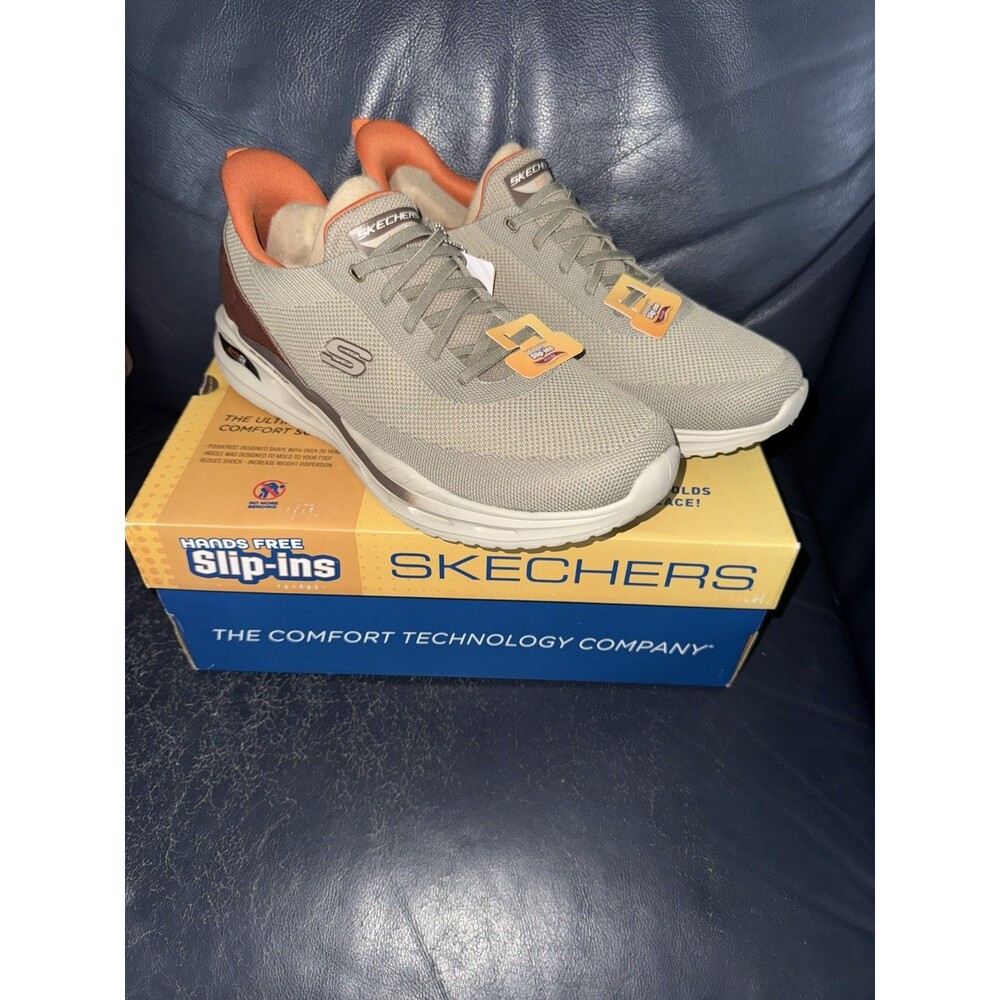 Skechers Slip-ins Arch Fit Orvan Kincade Shoes Men's Size 12 Taupe 210994 New